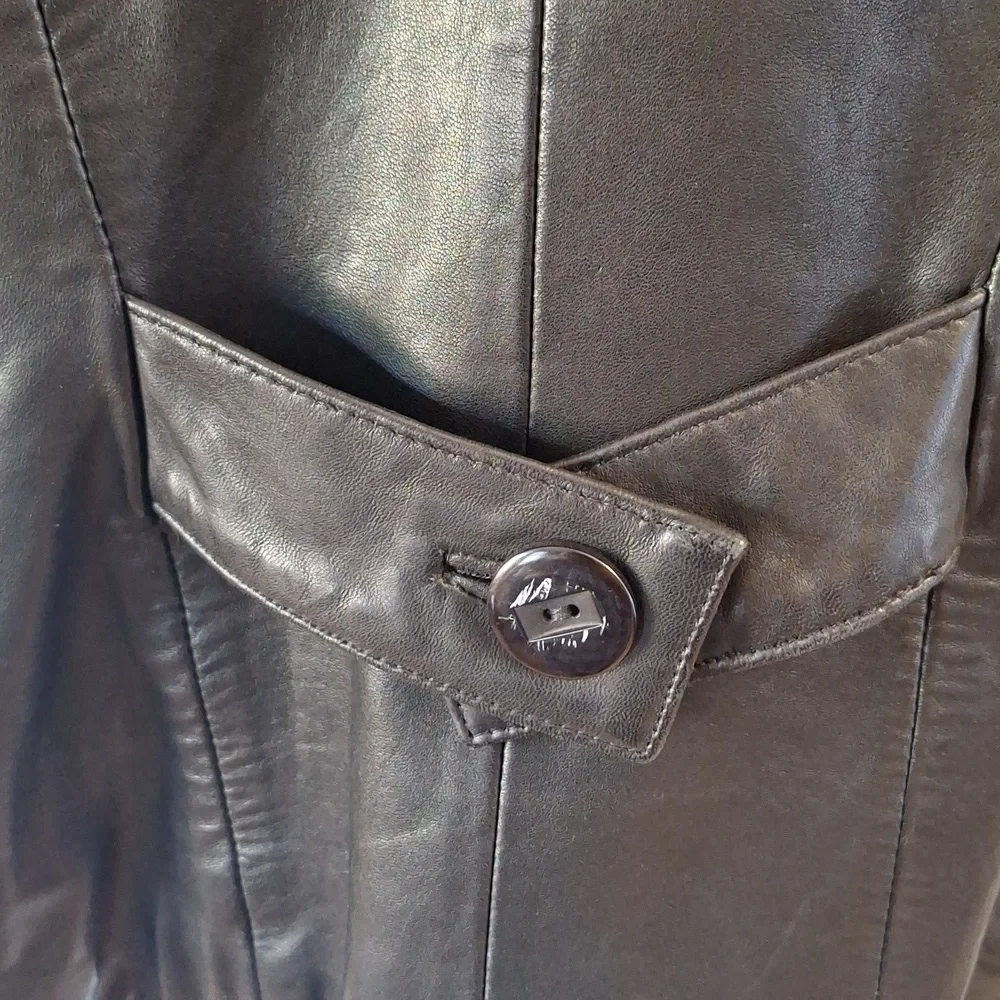 Jones New York Black lamb skin Jacket - Picture 5 of 13